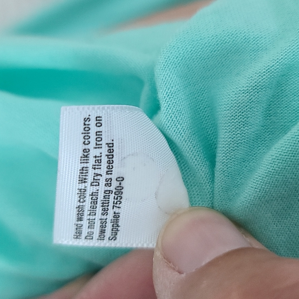 Mint green long sleeve lightweight top lace detail medium - Picture 8 of 8